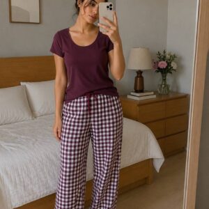 پیژامه وارداتی چارخونه کد3